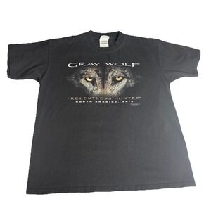 Vintage‎ 90's Nature Wildlife T-Shirt Size Large Wolf Graphic Grunge